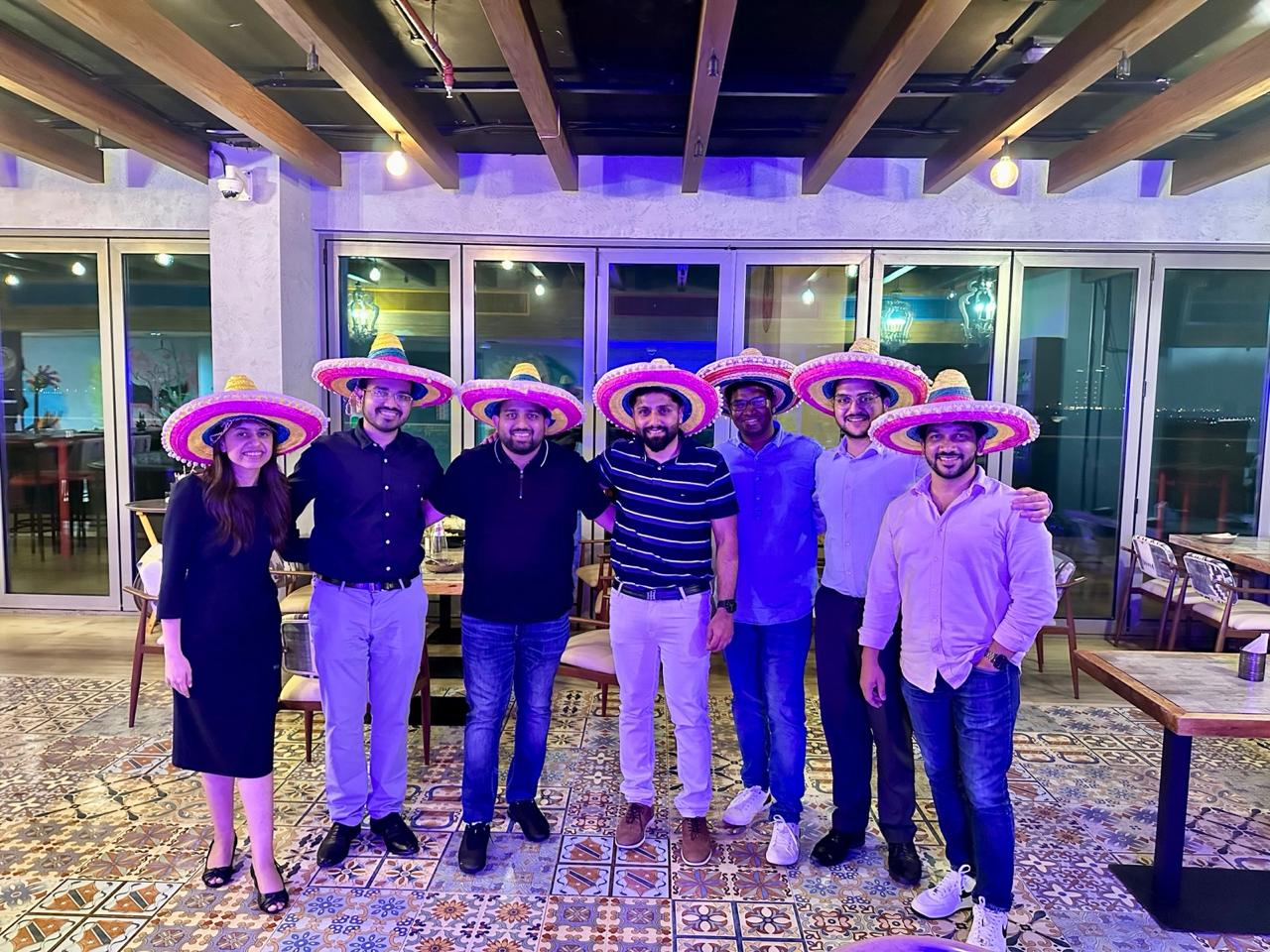Team dinner during a workcation